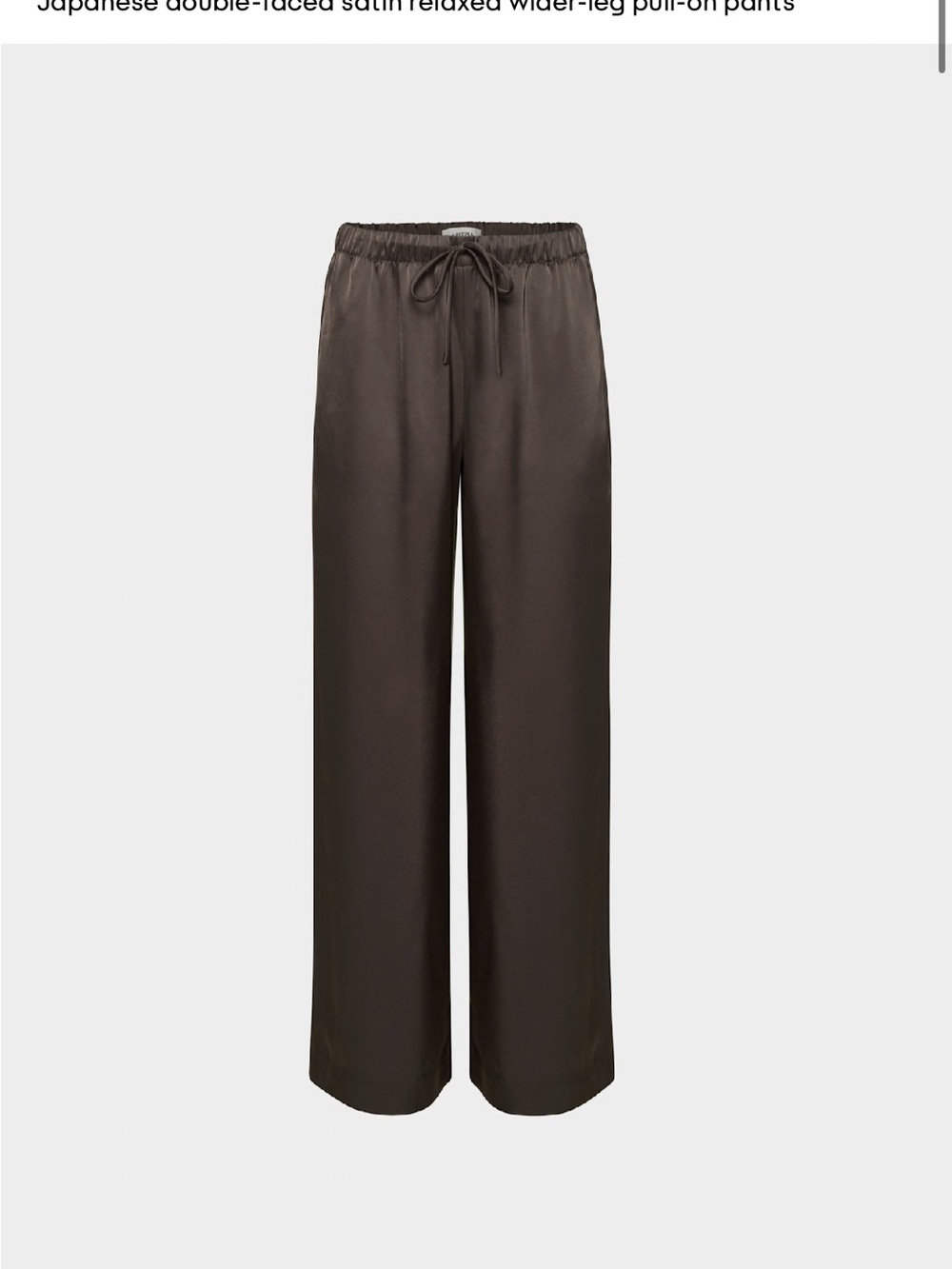 Aritzia Satin Lodge Rich Mocha Brown